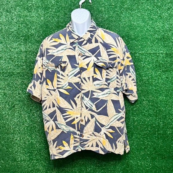 Tommy Bahama Other - Tommy Bahama Yellow and Cream Casual Button Down Shirt